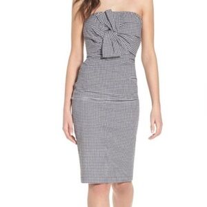 LEITH - Gingham (Black & White) strapless Dress. 
Size medium.